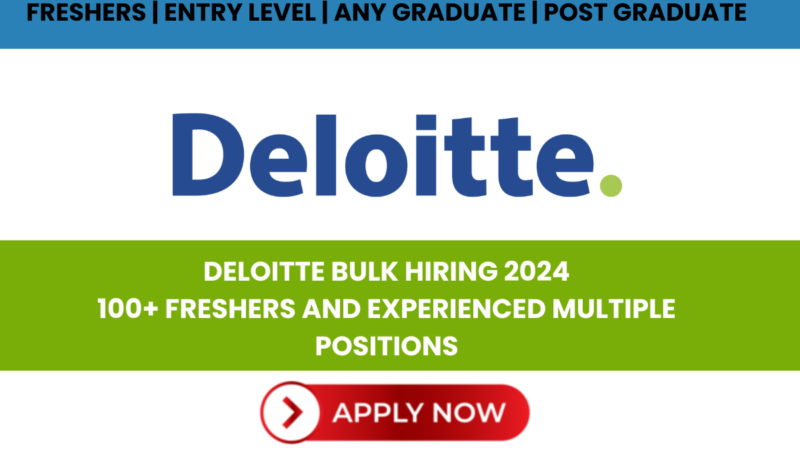 Deloitte Jobs Virtual Walk-In-Interview on 6th to 7th April 2024: Job Interview News 2024