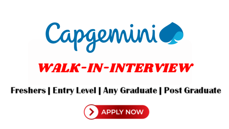 Capgemini Walk-In Interview | 13th July 2024